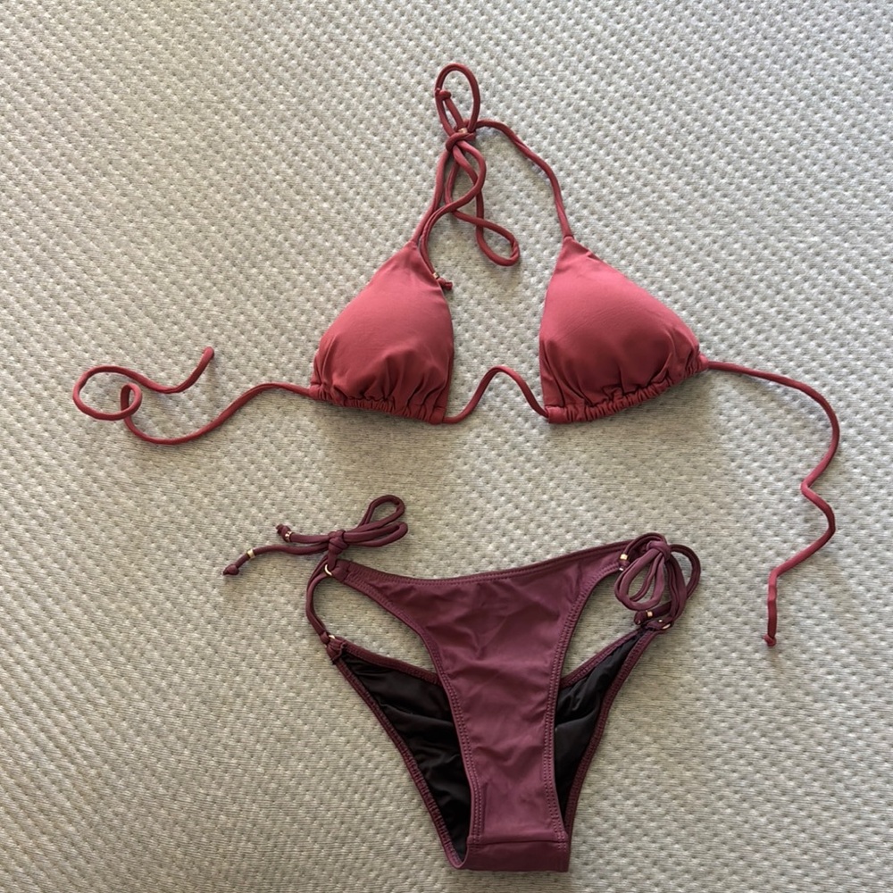 Brazilian Designer Live! Stylish Pink & Purple Bikini Set